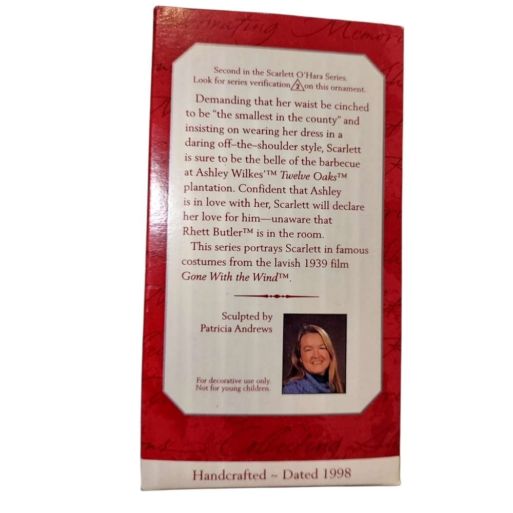 Scarlett O'Hara Gone With The Wind Collector's Ornament 1998 - Picture 2 of 5